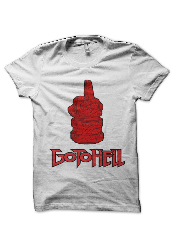 Hell Boy White Half Sleeve T-Shirt Style002 Hoodie, Sweatshirt | PureTeeCo.com