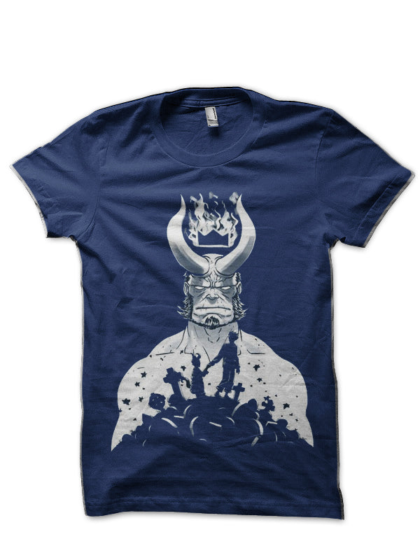 Hellboy Navy Blue T-Shirt Hoodie, Sweatshirt | PureTeeCo.com
