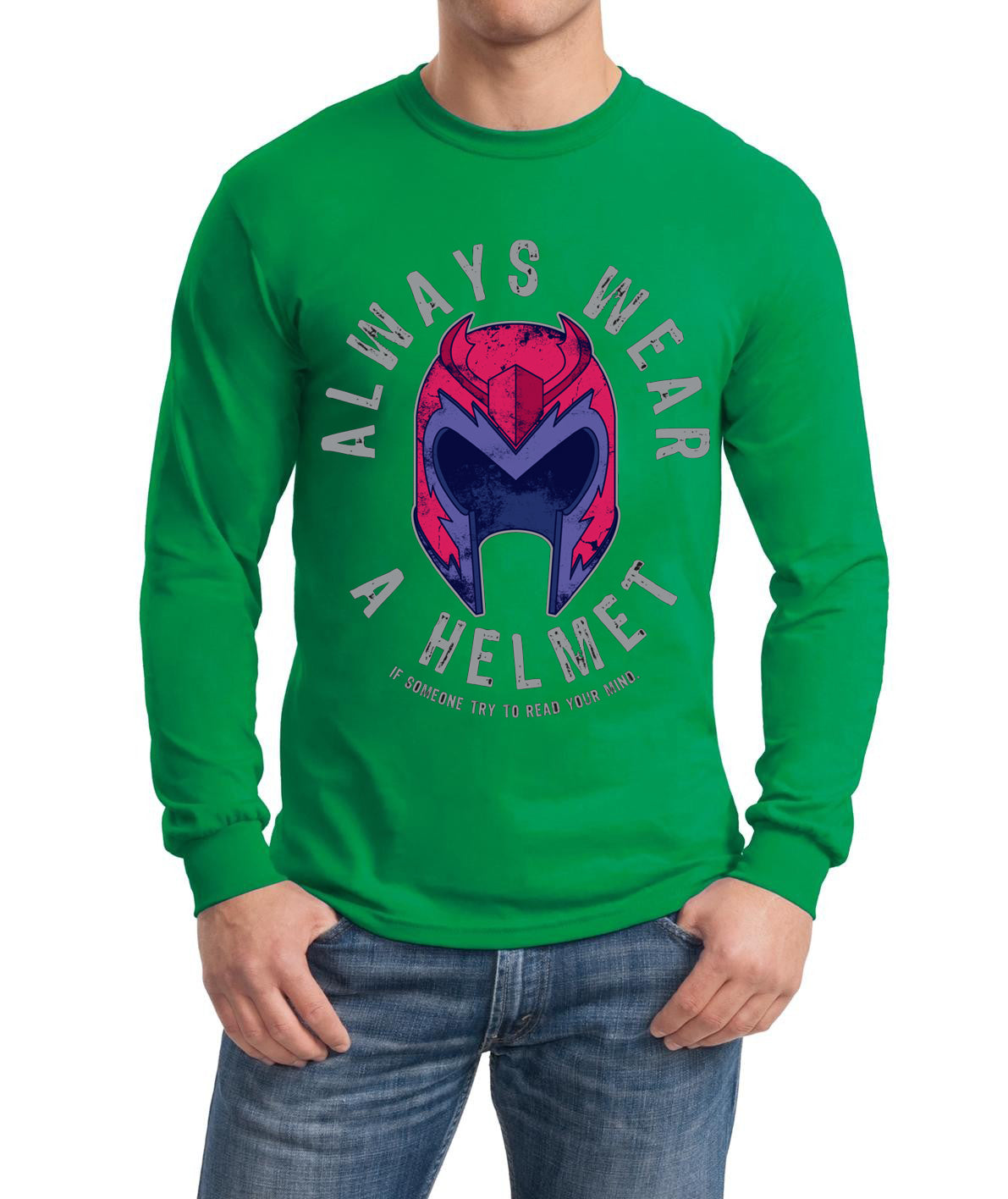 Helmet Green Full Sleeve Tee Hoodie, Sweatshirt | PureTeeCo.com