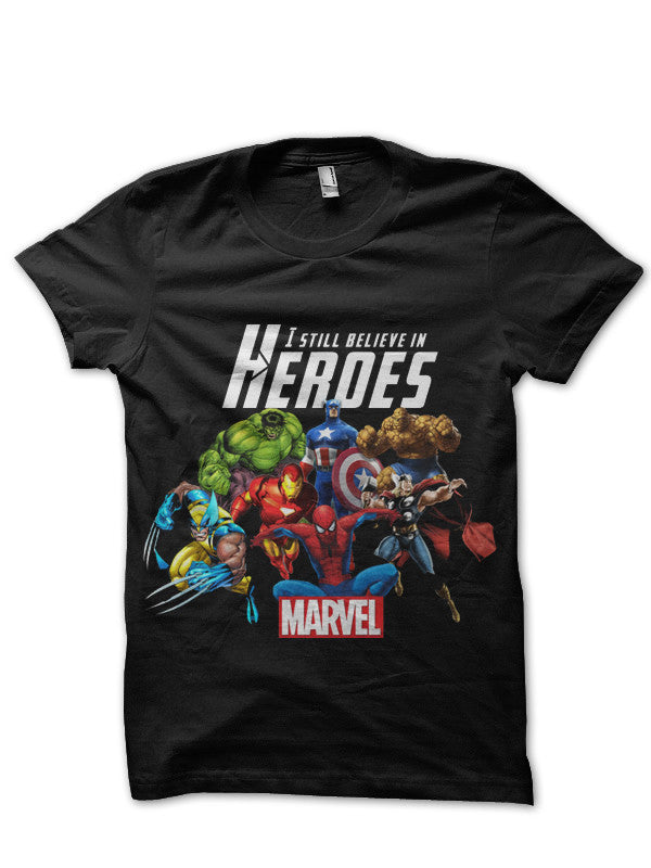 I Still Believe In Heroes Black T-Shirt Hoodie, Sweatshirt | PureTeeCo.com