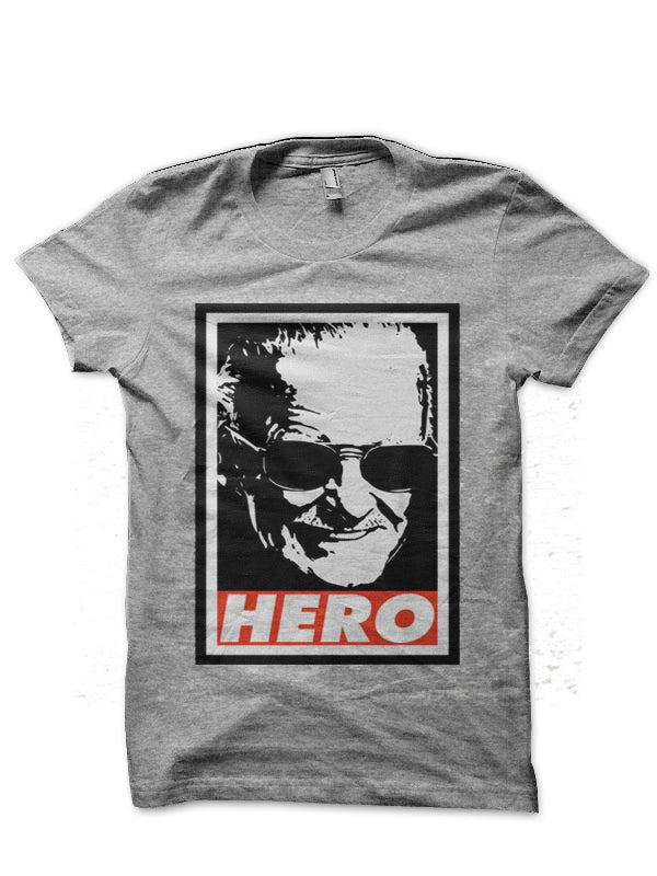 HERO Grey Melange T-Shirt Hoodie, Sweatshirt | PureTeeCo.com