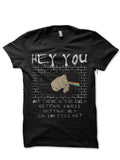 Hey You Black Half Sleeve T-Shirt Style001 Hoodie, Sweatshirt | PureTeeCo.com