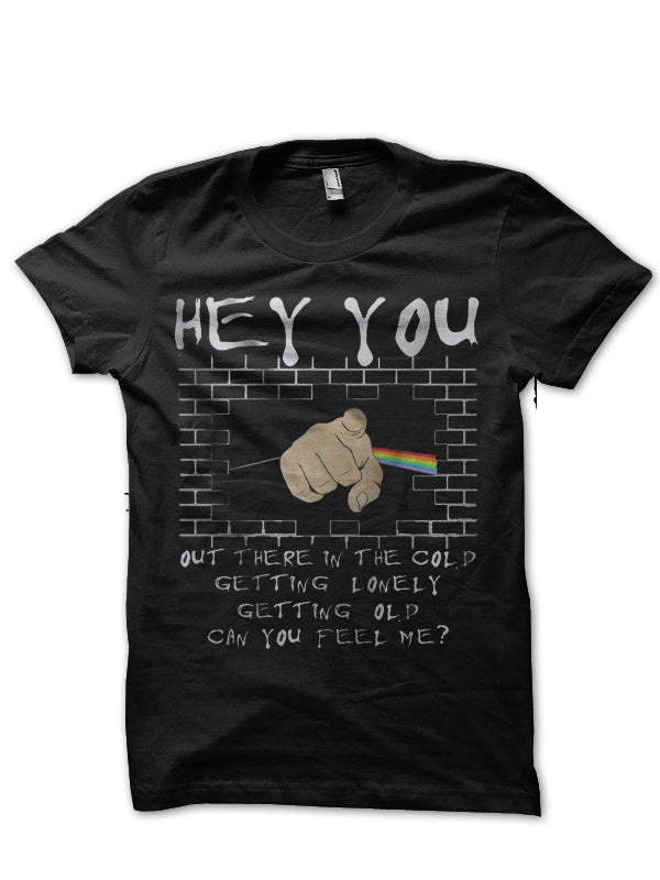 Hey You Black Half Sleeve T-Shirt Style001 Hoodie, Sweatshirt | PureTeeCo.com
