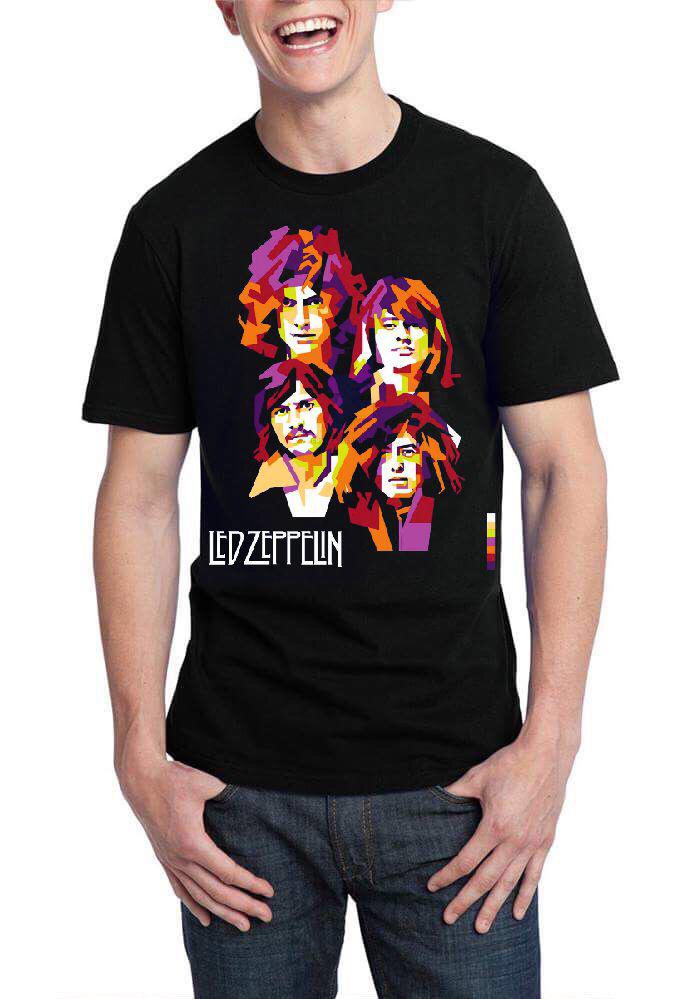 Led Zepplin Black Half Sleeve T-Shirt Hoodie, Sweatshirt | PureTeeCo.com