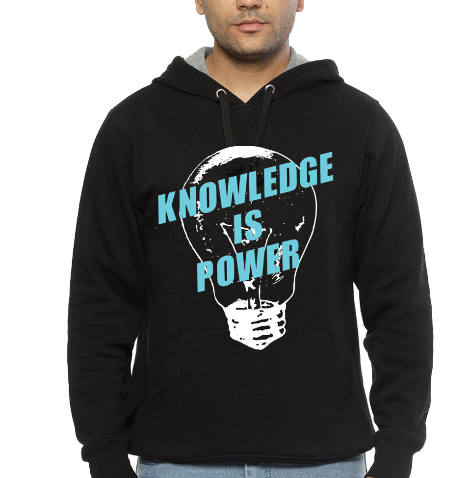 â€˜Knowledge Is Powerâ€™ Education Black Hoodie T-Shirts, Sweatshirt | PureTeeCo.com
