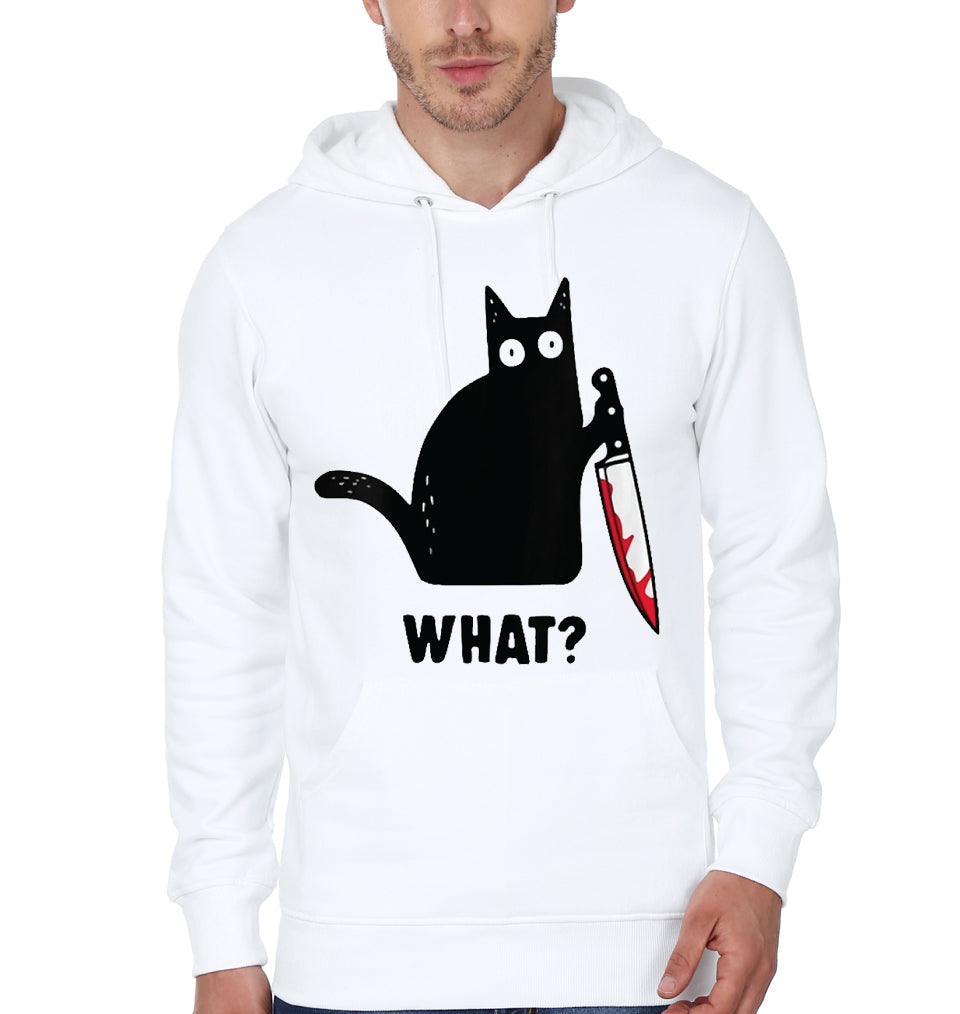 cat what murderous black cat with knife White Hoodie T-Shirts, Sweatshirt | PureTeeCo.com