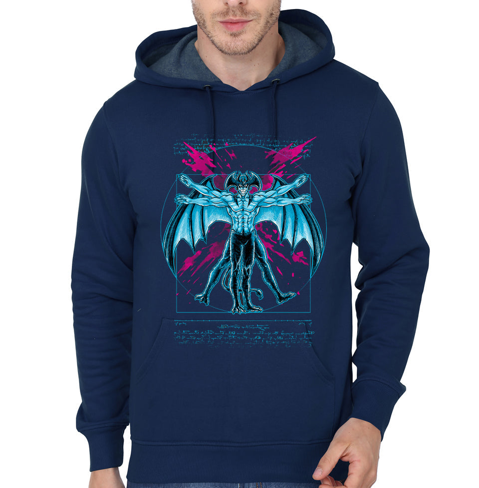 Vitruvian Devil Navy Blue Hoodie T-Shirts, Sweatshirt | PureTeeCo.com