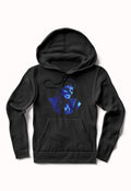 Black Tee Blue Print â€“ MJackson Portrait Black Hoodie Sweatshirt | PureTeeCo.com