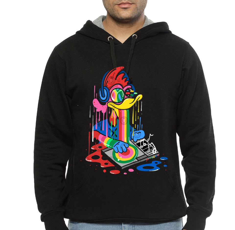 DJ Duck Black Hoodie T-Shirts, Sweatshirt | PureTeeCo.com