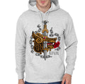 Viking Metal â€“ Celtic Dragon and Sword Grey Hoodie T-Shirts, Sweatshirt | PureTeeCo.com