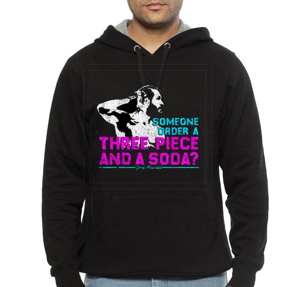 Three Piece And A Soda â€“ Jorge Masvidal Black Hoodie T-Shirts, Sweatshirt | PureTeeCo.com
