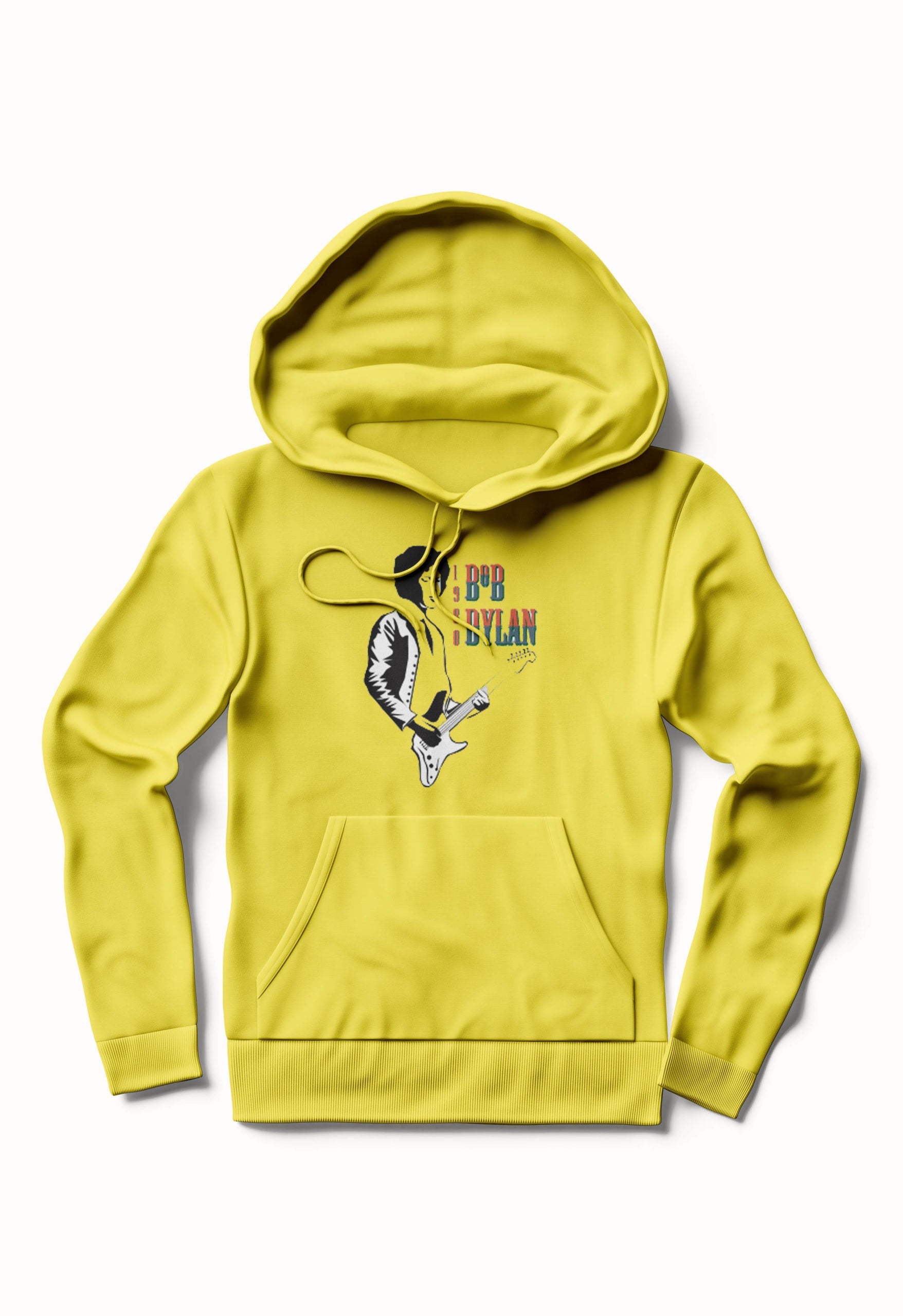 BOB DYLAN IN 1980 LINE ART DESIGN Yellow Hoodie T-Shirts, Sweatshirt | PureTeeCo.com