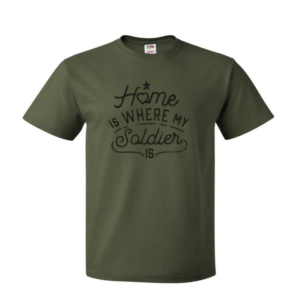 home is where my soldier is tshirt Hoodie, Sweatshirt | PureTeeCo.com