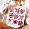 Dog Mama Coquette T-Shirt/sweatshirt/hoodie, Dog Valentine sweatshirt, Dog Mom Valentine hoodie, Valentine Coquette Bow,...