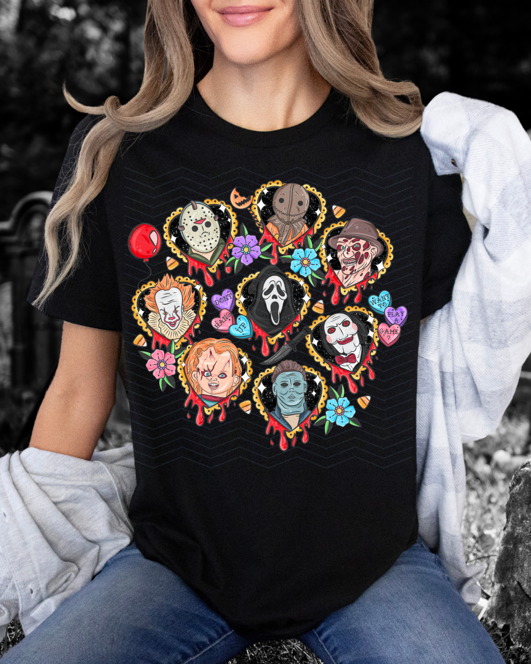 HORROR TATZ TEE Hoodie, Sweatshirt | PureTeeCo.com (Image 1)