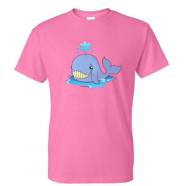 hot pink whale cartoon tshirt Hoodie, Sweatshirt | PureTeeCo.com