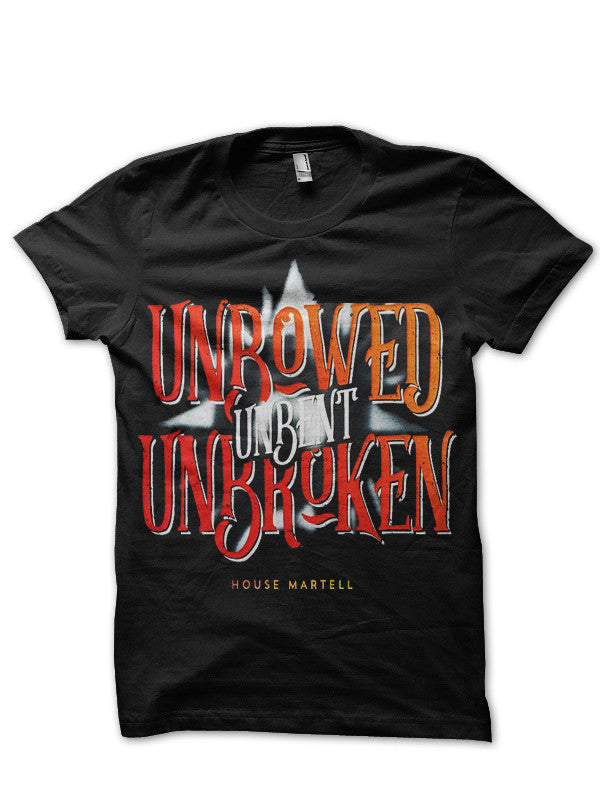House Martell Unbowed Unbent Unbroken Black T-Shirt Hoodie, Sweatshirt | PureTeeCo.com