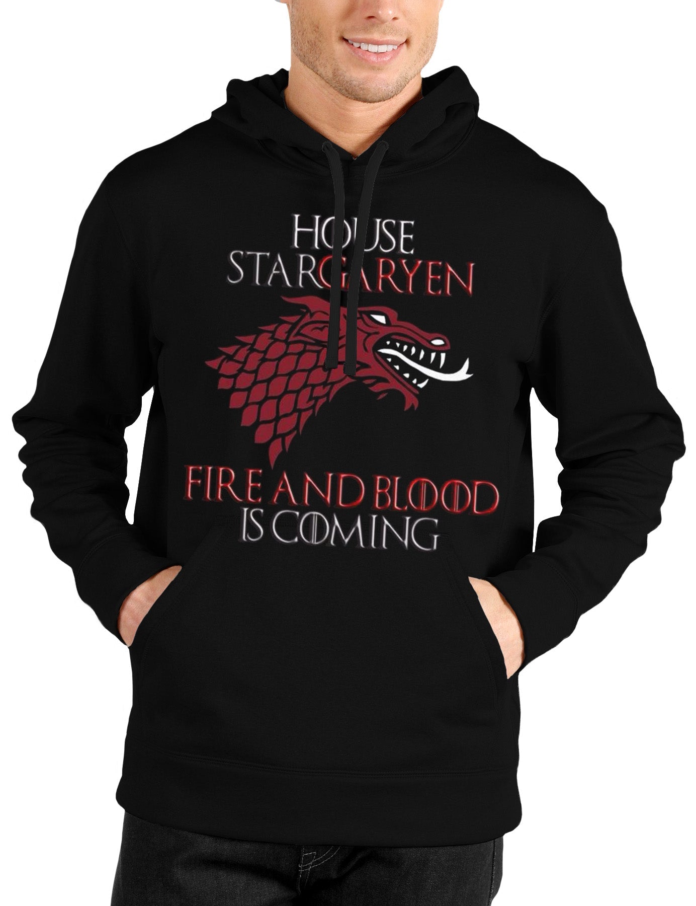 House Stargaryen Black Hooded Sweatshirt T-Shirts, Hoodie | PureTeeCo.com