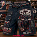 Houston Texans Bulls On Parade H-Town Tough Men Cargo Short