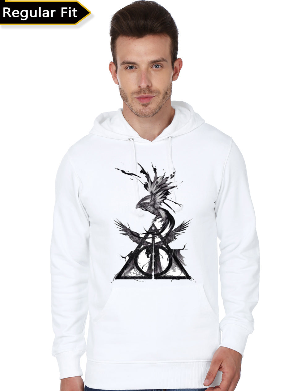Deathly Hallows White Hoodie T-Shirts, Sweatshirt | PureTeeCo.com