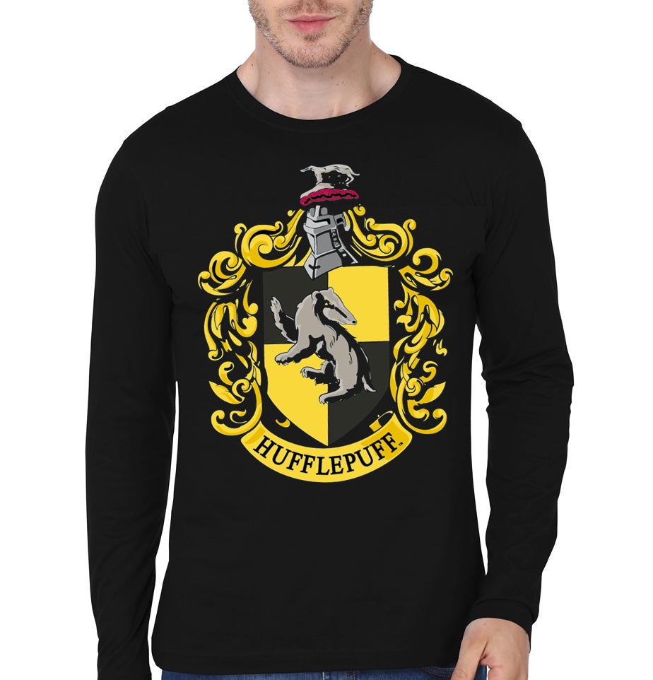 Hufflepuff Black Full Sleeve T-Shirt Hoodie, Sweatshirt | PureTeeCo.com
