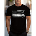 hunting Printed T-Shirt Men's Casual Style Summer and Autumn Slightly Elastic Round Neck T-Shirt Made in USA Hoodie,...