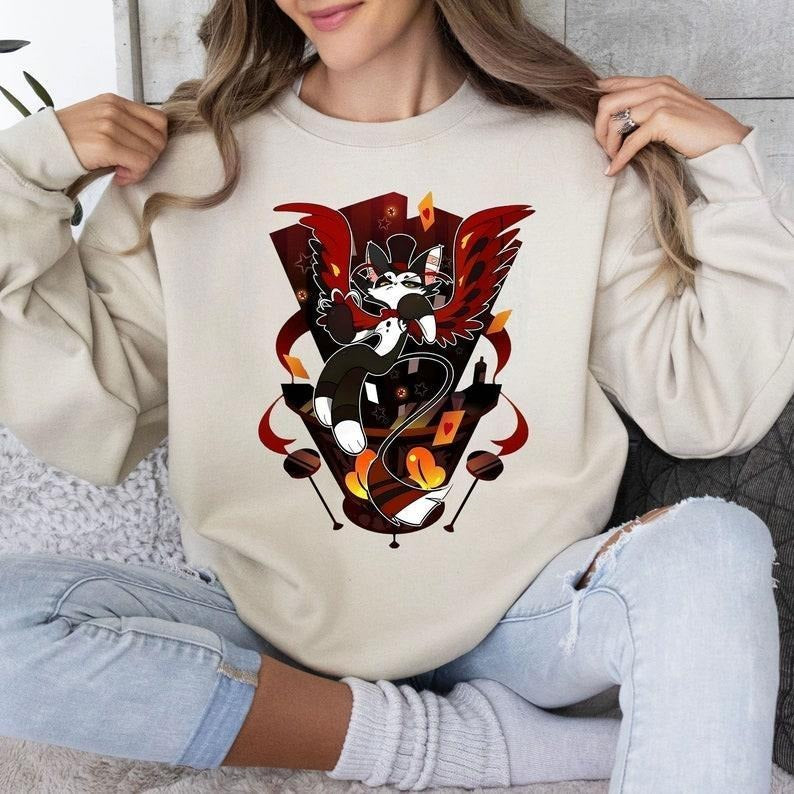 huskerdust best favorite character hazbin hotel Hotel Fat Nuggets Cute Sweatshirt