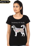 Anatomy Of Husky Girls Black T-shirt Hoodie, Sweatshirt | PureTeeCo.com