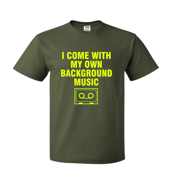 i come with my own background music tshirt Hoodie, Sweatshirt | PureTeeCo.com