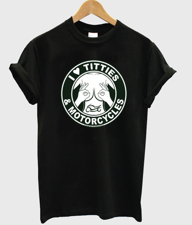 i love titties and motorcycle t-shirt Hoodie, Sweatshirt | PureTeeCo.com
