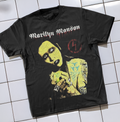 90'S MARILYN MANSON BOOT WASHED BLACK T-SHIRT Hoodie, Sweatshirt | PureTeeCo.com (Image 1)