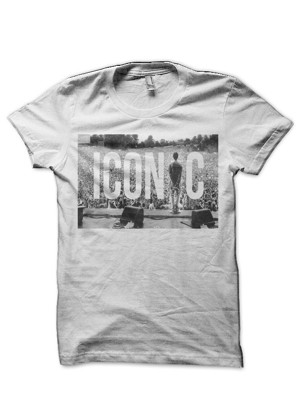 Iconic White T-Shirt Hoodie, Sweatshirt | PureTeeCo.com