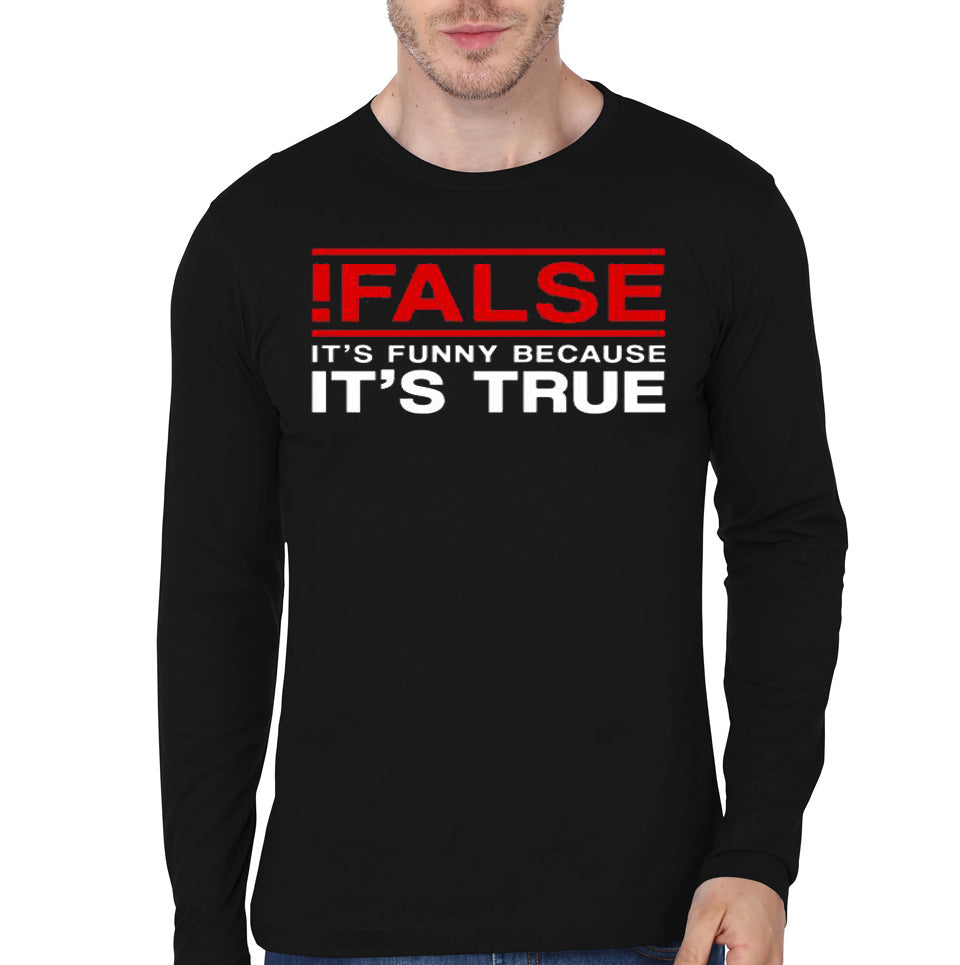False Black Full Sleeve T-Shirt Hoodie, Sweatshirt | PureTeeCo.com