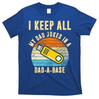 I Keep All My Dad Jokes In A Dad A Base Retro Sunset T-Shirt Hoodie, Sweatshirt | PureTeeCo.com
