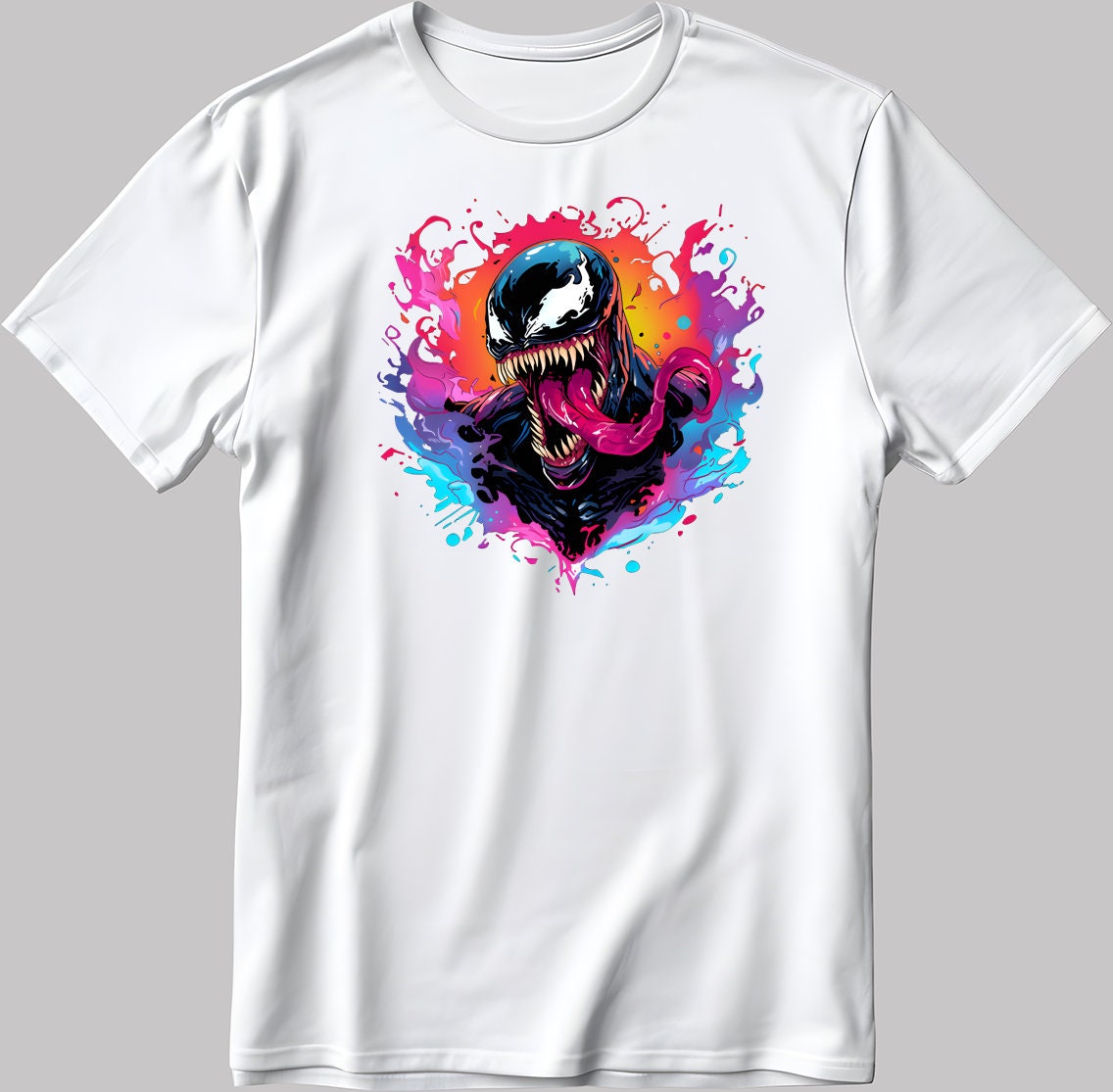 Venom Poster Cool Short Sleeve White-Black Men's / Women's T Shirt N583