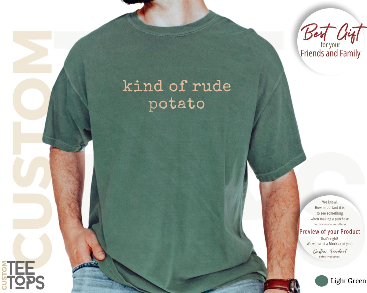 Comfort Colors Thanksgiving Couples Potato Kind Rude Potato Matching Thanksgiving Fall Couple Tees (4)