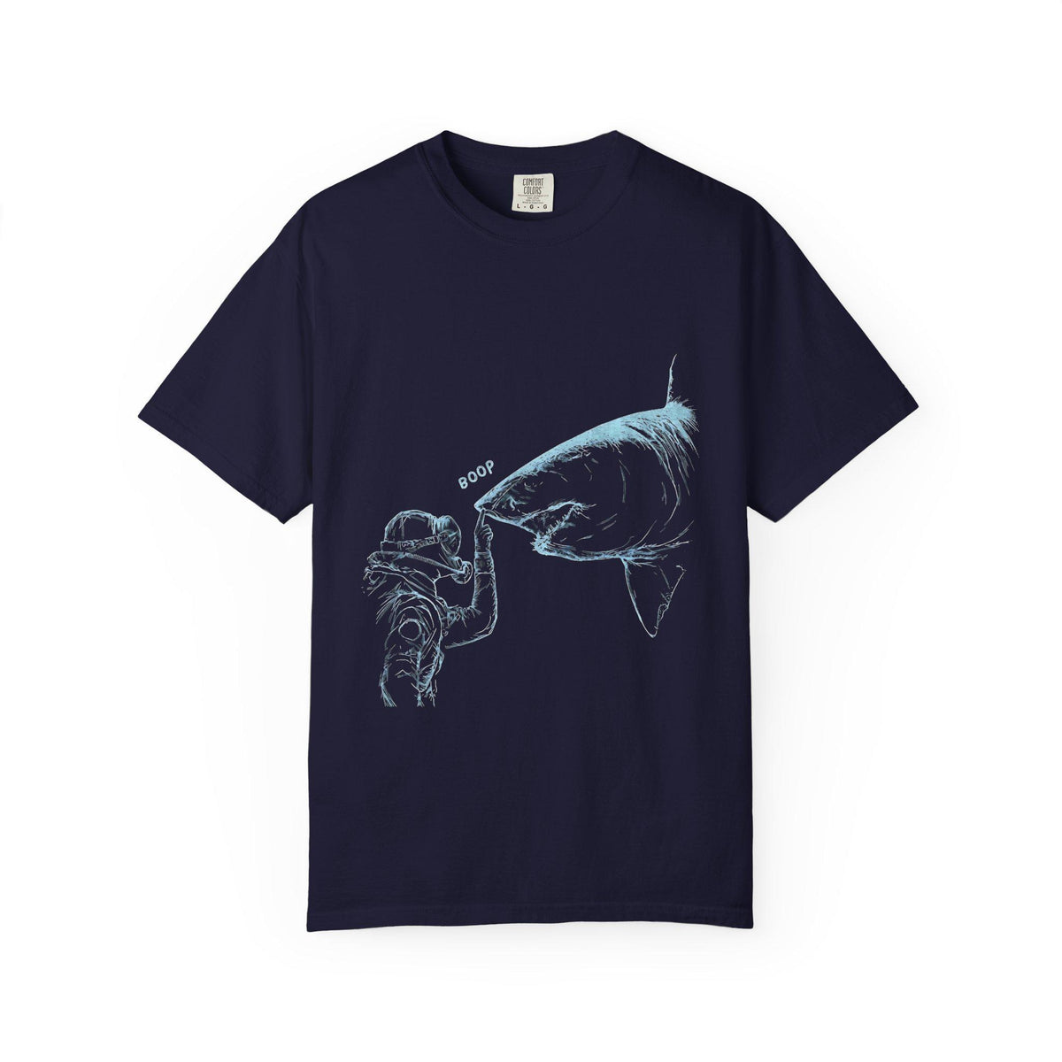 Shark Nose Boop Tee Scuba Diver Shark Ocean Diving Marine Biology White Shark Tee Comfort Colors (5)
