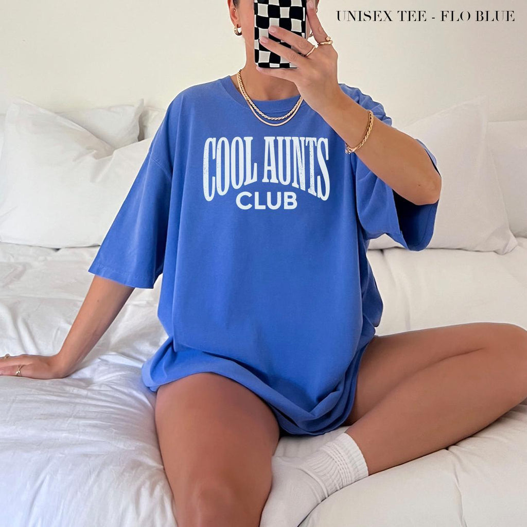 Aunts Club Comfort Colors Mothers Day Tee Aunt Pregnancy Announcemen Unt Boxy Crop Tee Aunt Gif (5)