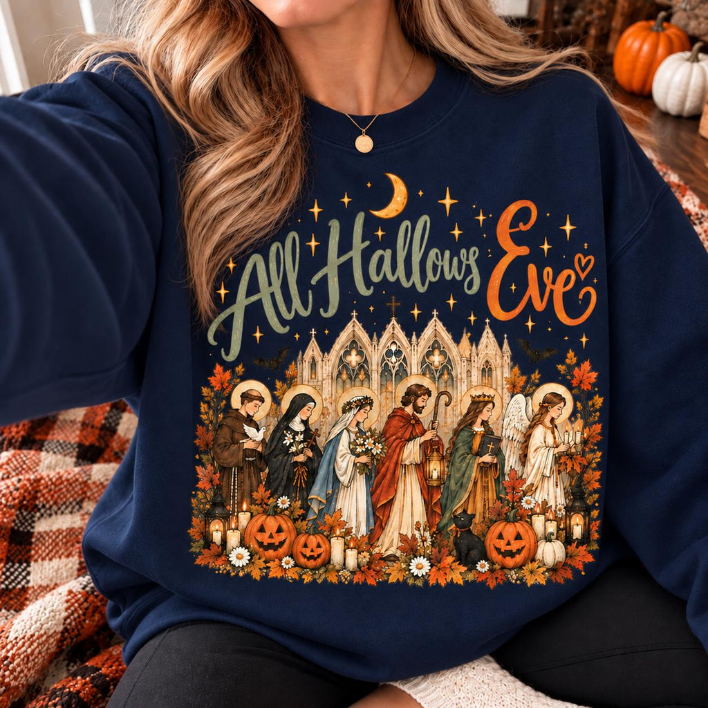 Hallows Eve Catholic Halloween Christian Fall Saints Day Vintage Religious Halloween (3)