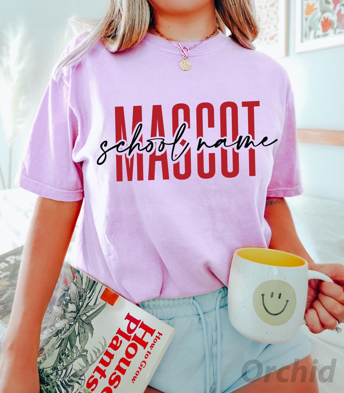 Custom Mascot Name Comfort Colors School Name Team Mascot Tees Personalized College School Spirit Tee School Team Pic134 (4)