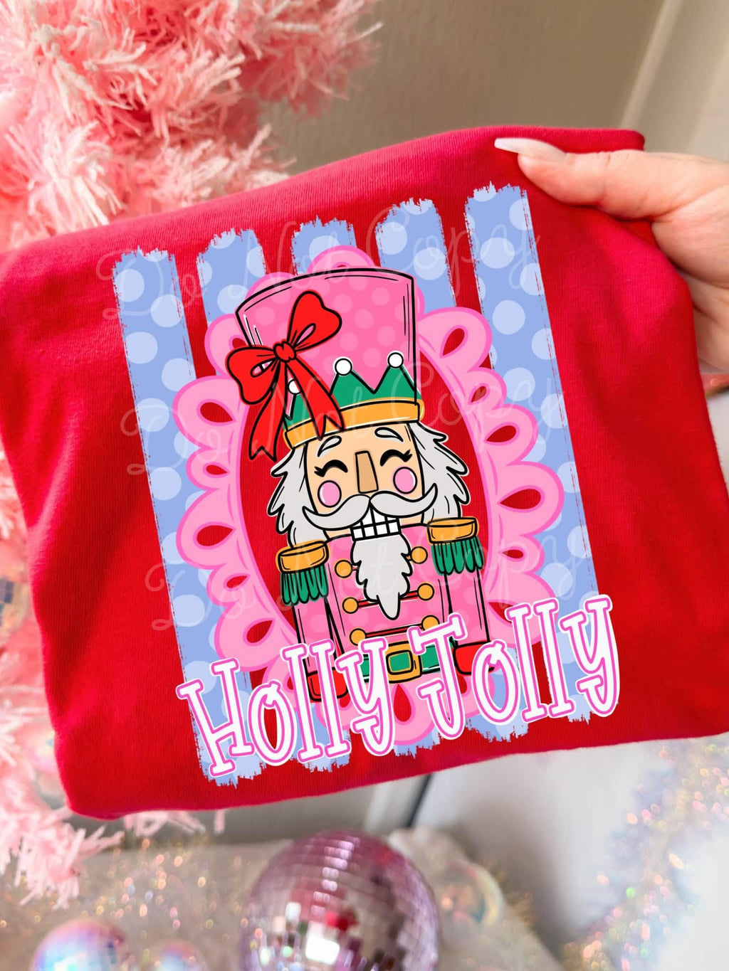 Holly Jolly Nutcracker Pink Christmas Preppy Christmas Girly Holiday Colorful Nutcracker Christmas Holiday (1)