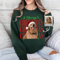 Custom Pet Photo Christmas Personalized Dog Portrai Merry Christmas Pet Tee Dog Mom Dad Holiday Dog Xmas Sweater (1)