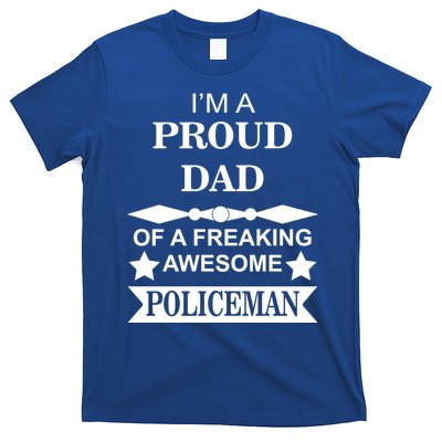 I'm A Proud Dad Of A Freaking Awesome Policeman T-Shirt Hoodie, Sweatshirt | PureTeeCo.com