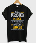 i’m a proud niece of a freaking awesome uncle t-shirt Hoodie, Sweatshirt | PureTeeCo.com