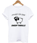 i’m here for some sheep thrills t-shirt Hoodie, Sweatshirt | PureTeeCo.com