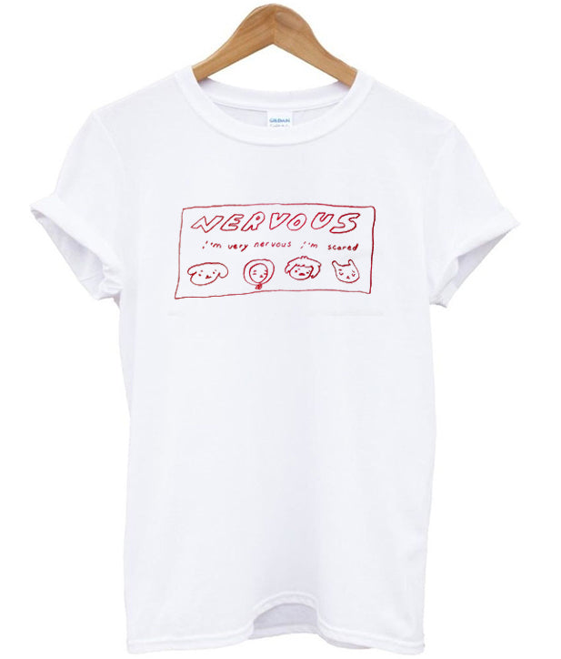 im very nervous im scared funny tshirt Hoodie, Sweatshirt | PureTeeCo.com