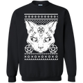 Sathan the cat ugly christmas sweater