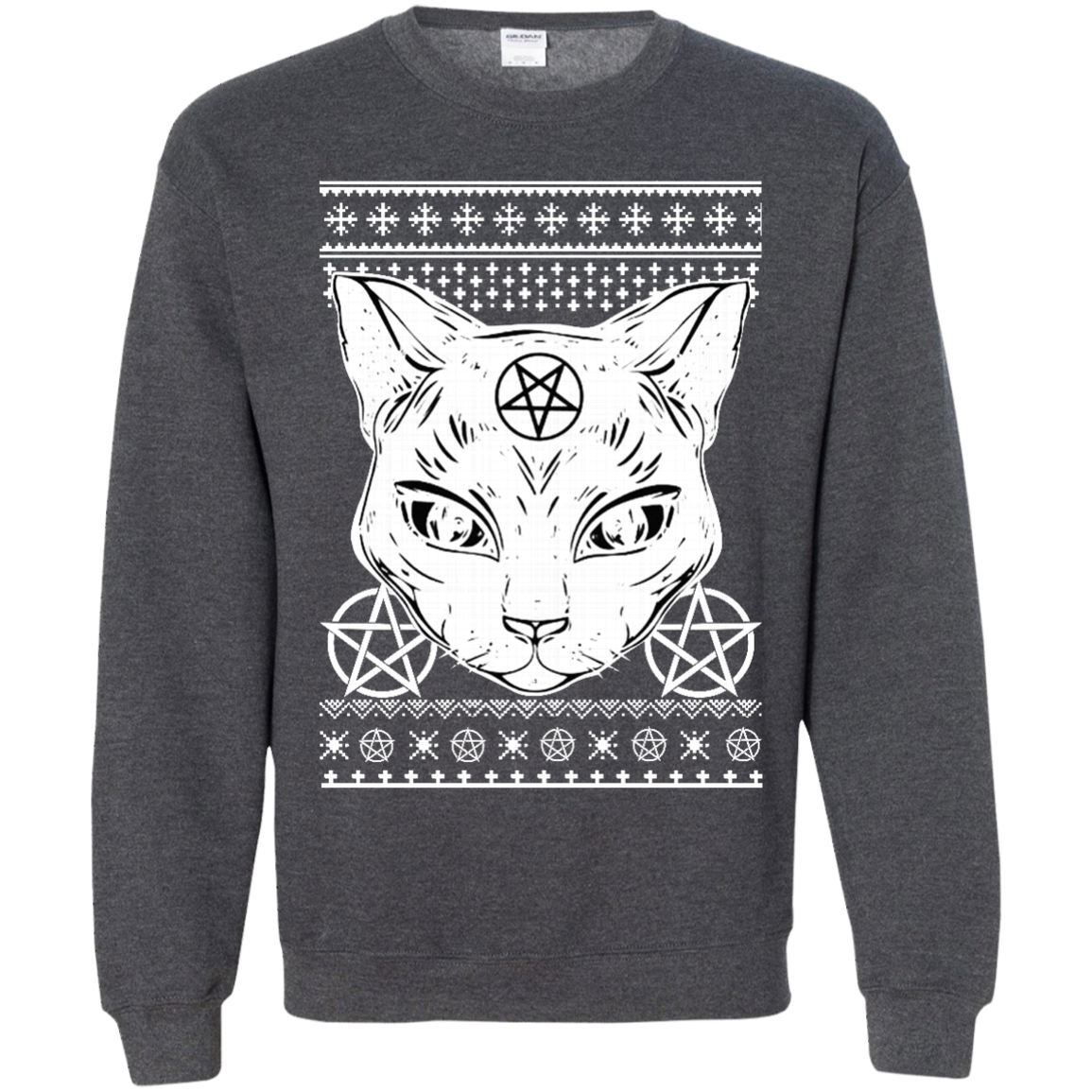 Sathan the cat ugly christmas sweater