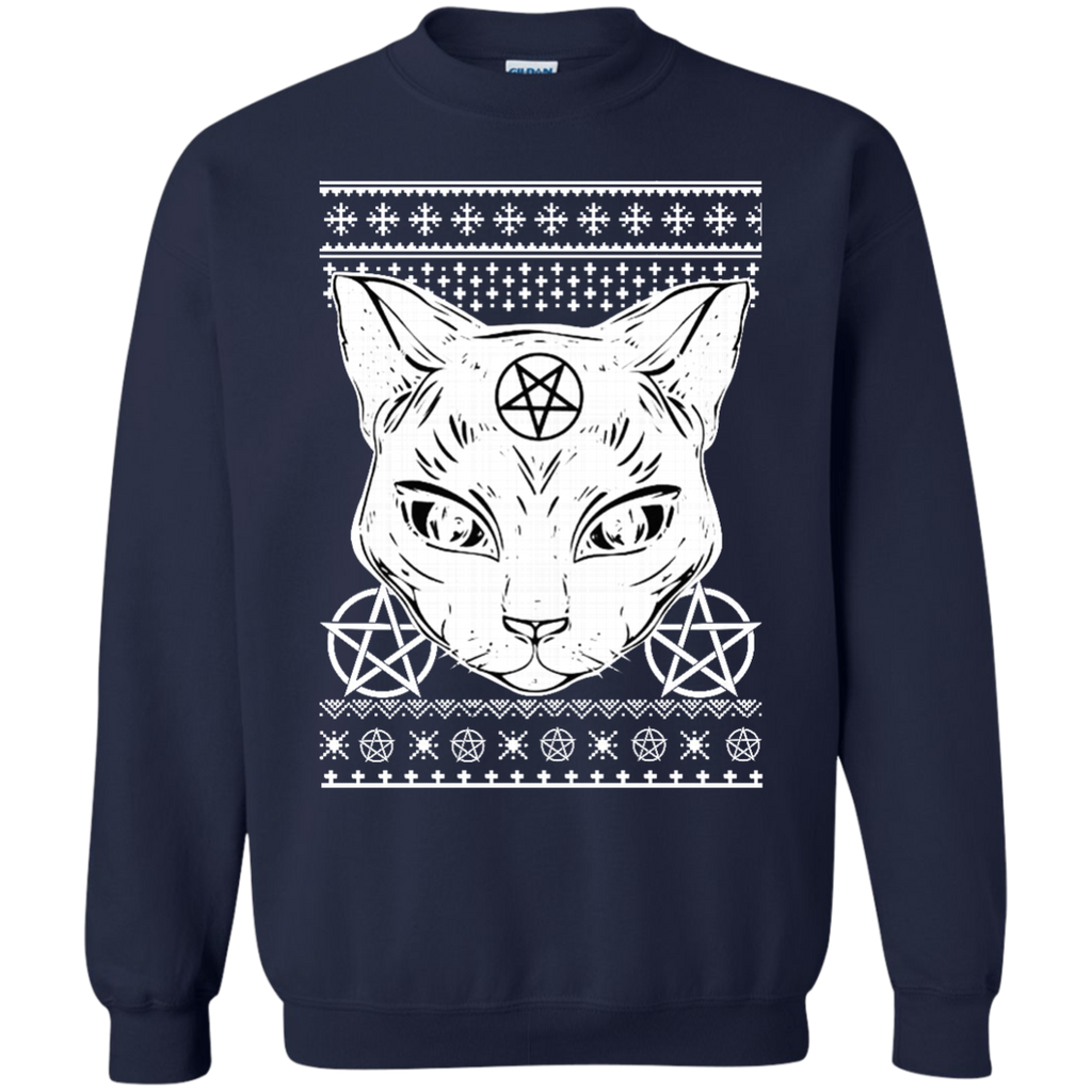 Sathan the cat ugly christmas sweater