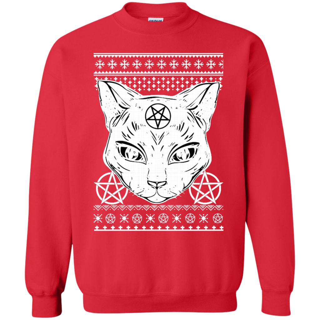 Sathan the cat ugly christmas sweater